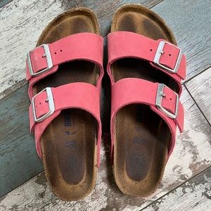 Hardly worn pink Birkenstocks
